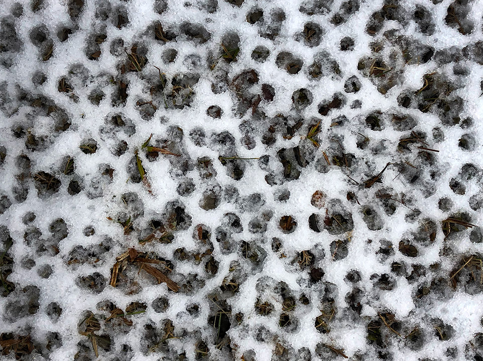 Snow holes photo by Jay Snively